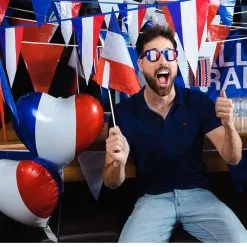 Don Disfraz Fahne Frankreich Mit Stab -Weihnachtlich Verkaufsgeschäft bandera de francia palo