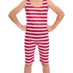 Don Disfraz Rot Gestreiftes Badeanzug-Kostüm Für Jungen