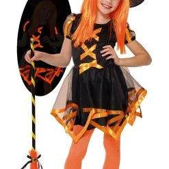 Don Disfraz Orange Cuca Hexenkostüm Für Mädchen -Weihnachtlich Verkaufsgeschäft disfraz de bruja cuca naranja nina