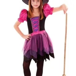 Don Disfraz Hexe Fuchsie Kostüm Für Mädchen -Weihnachtlich Verkaufsgeschäft disfraz de bruja fucsia para nina 1.jpg