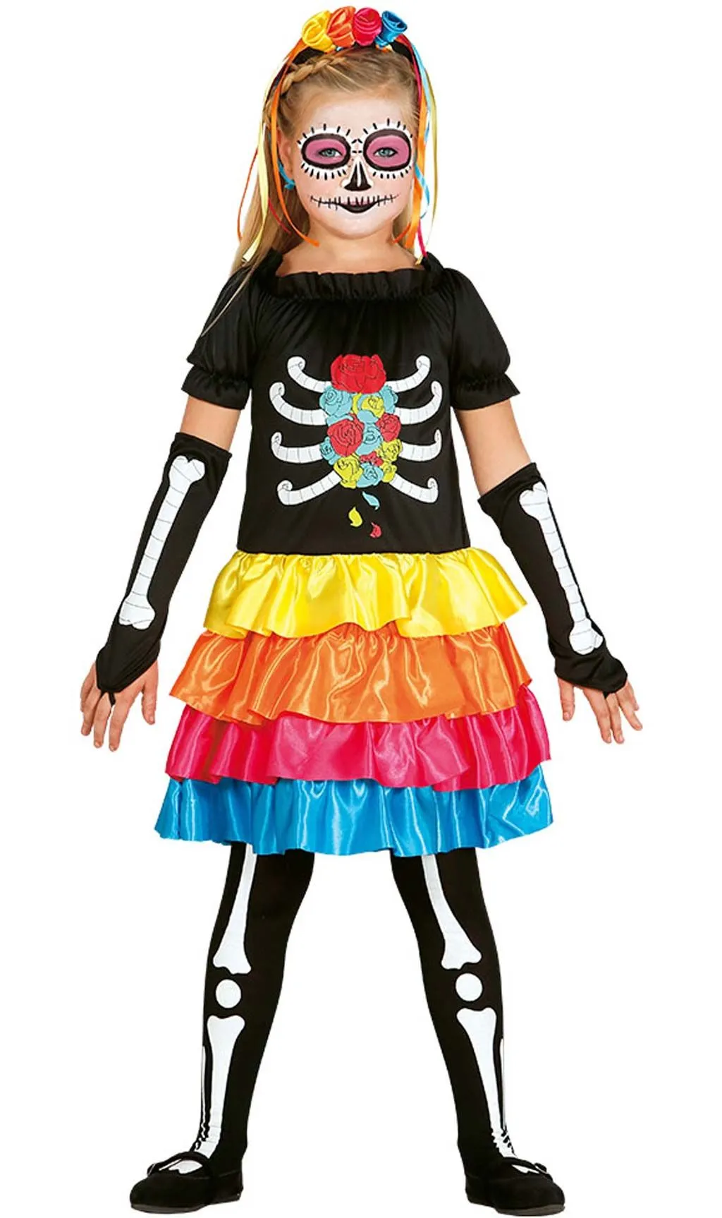 Don Disfraz Catrina Vielfarbig Kostüm Für Mädchen 3 Don Disfraz Catrina Vielfarbig Kostüm Für Mädchen
