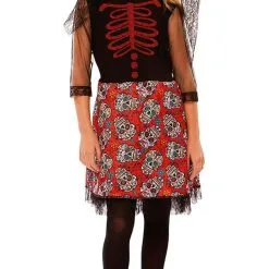 Don Disfraz Catrina Rot Kostüm Für Mädchen