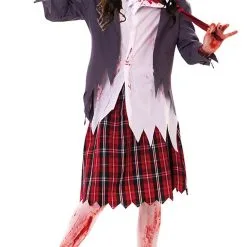 Don Disfraz Schulmädchen Zombie Mit Krawatte Für Damen