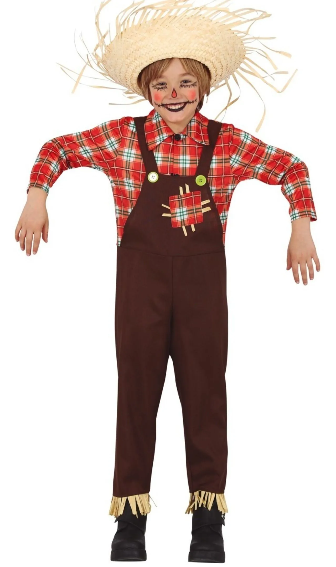 Don Disfraz Kariertes Vogelscheuchen-Kostüm Für Jungen 3 Don Disfraz Kariertes Vogelscheuchen-Kostüm Für Jungen