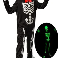 Don Disfraz Elegantes Leuchtendes Skelettkostüm Für Jungen -Weihnachtlich Verkaufsgeschäft disfraz de esqueleto elegante glow nino