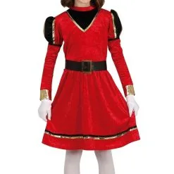 Don Disfraz Rotes Königliches Pagen-Weihnachtskostüm Für Mädchen
