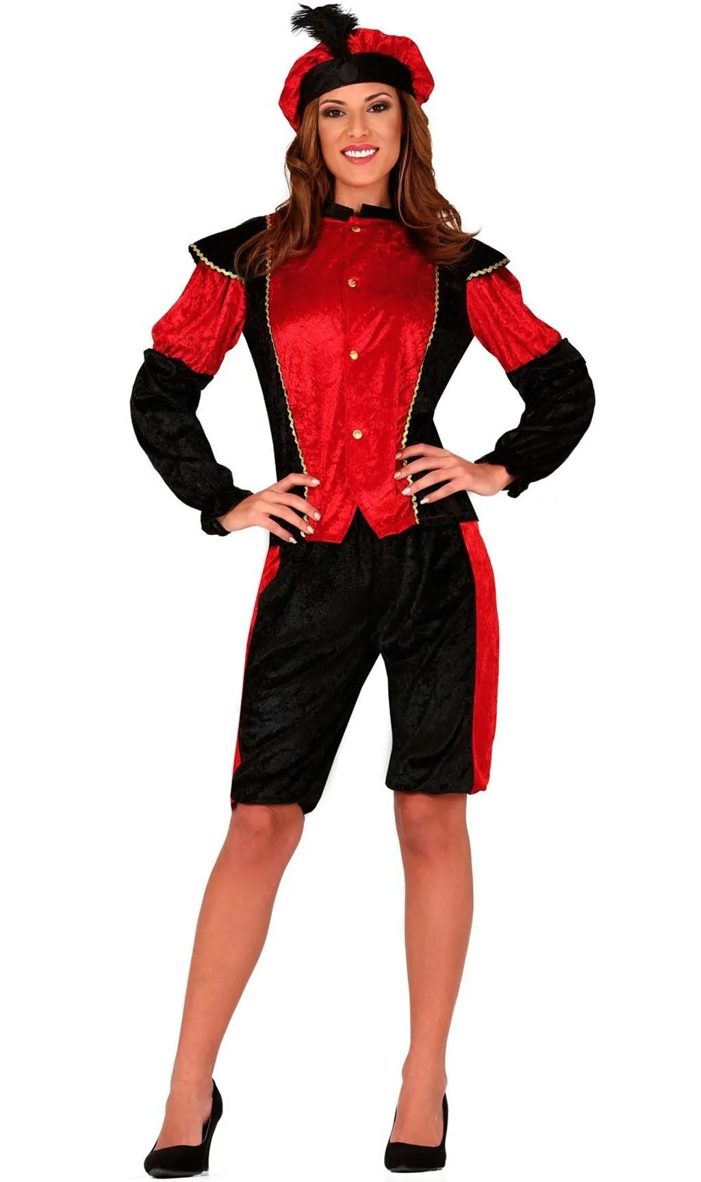 Don Disfraz Rot Royal Page Kostüm Für Damen 4 Don Disfraz Rot Royal Page Kostüm Für Damen - Image 2