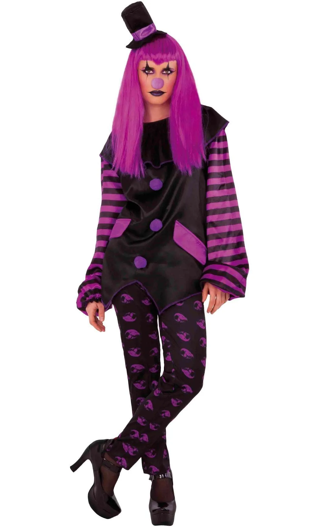Don Disfraz Clown Lila Kostüm Für Damen 3 Don Disfraz Clown Lila Kostüm Für Damen