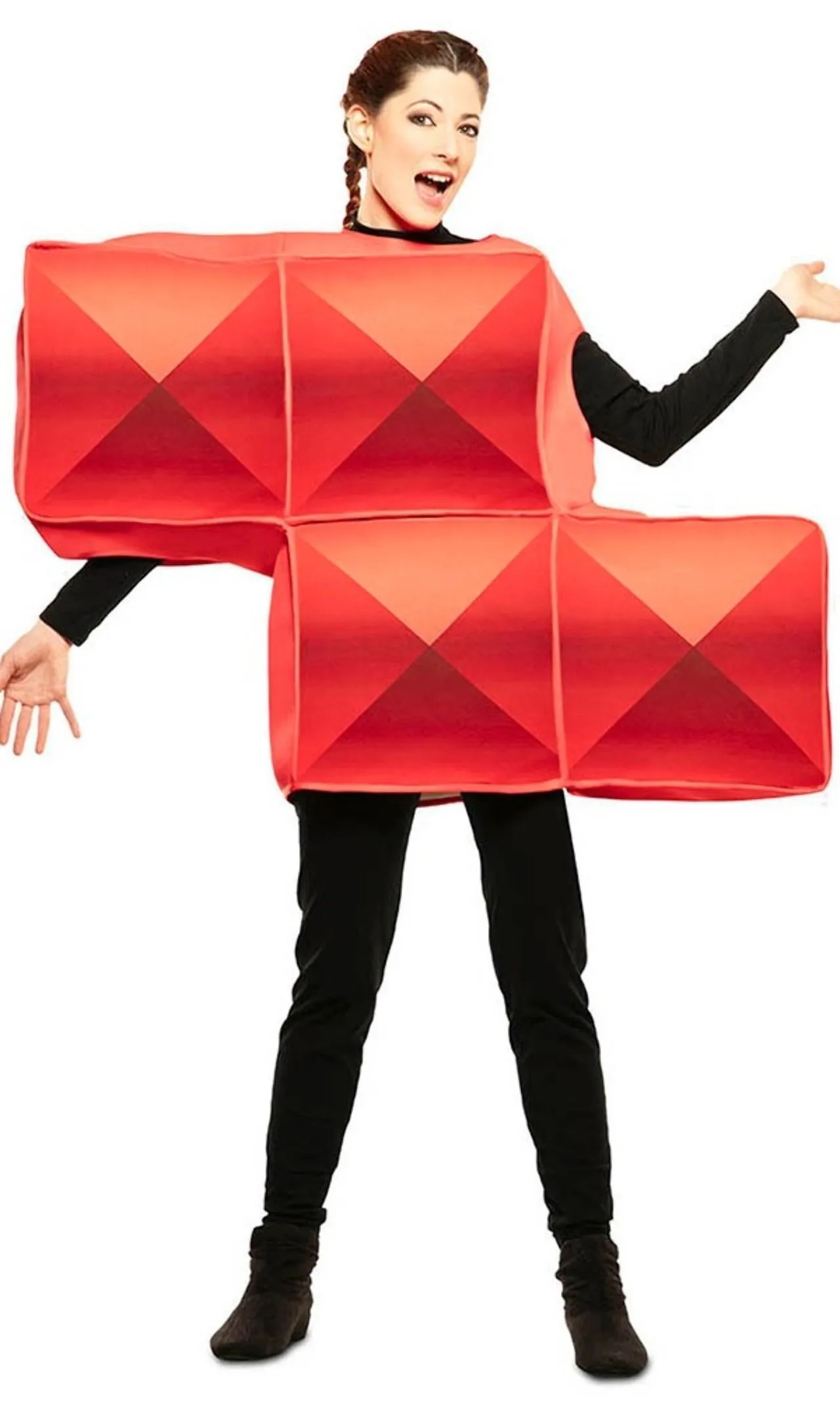 Don Disfraz Tetris Rot Kostüm Für Erwachsene 3 Don Disfraz Tetris Rot Kostüm Für Erwachsene