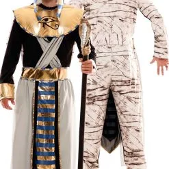 Don Disfraz Ägypter Und Mumie Doppelseitig Kostüm Für Herren -Weihnachtlich Verkaufsgeschäft disfraz doble de egipcio y momia para hombre.jpg