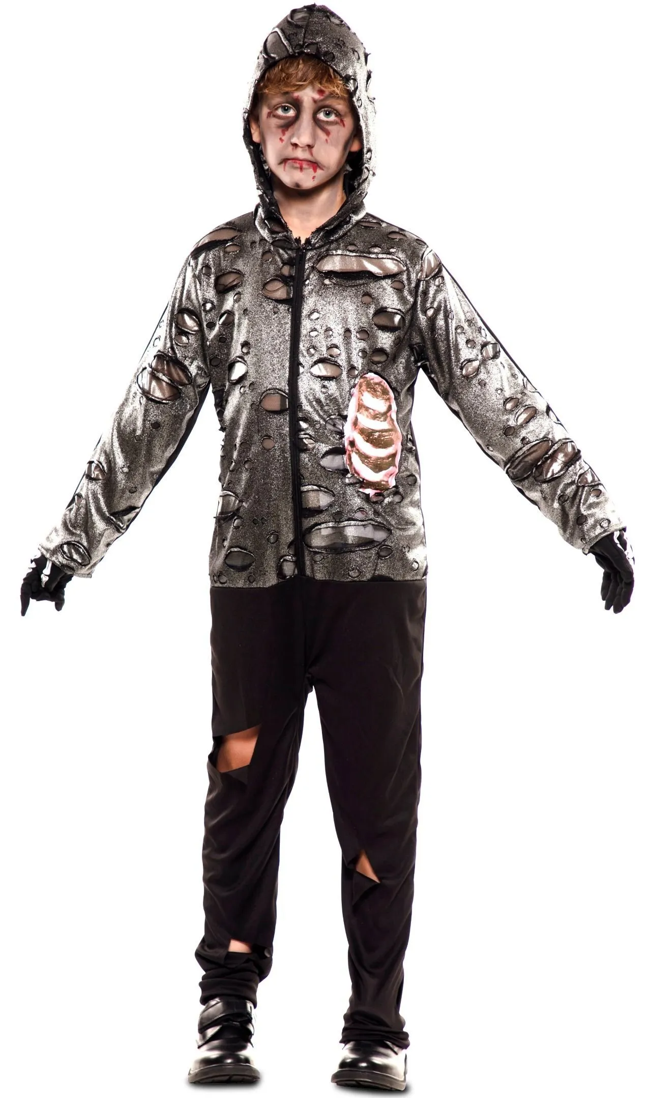 Don Disfraz Zombie Und Skelett Doppelseitig Kostüm Für Jungen 5 Don Disfraz Zombie Und Skelett Doppelseitig Kostüm Für Jungen - Image 3