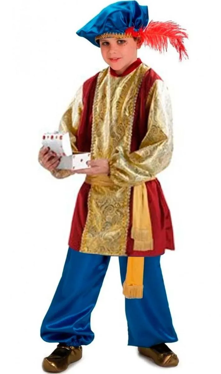 Don Disfraz Page Barett Blau Kostüm Für Kinder 3 Don Disfraz Page Barett Blau Kostüm Für Kinder