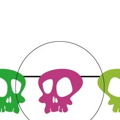 Don Disfraz Girlande Totenköpfe Neon -Weihnachtlich Verkaufsgeschäft guirnalda calaveras neon.jpg 2