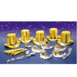 Don Disfraz Goldenes Partyset -Weihnachtlich Verkaufsgeschäft kit fiesta dorado