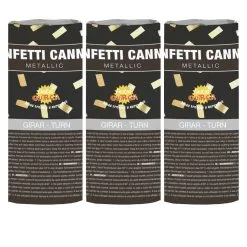 Don Disfraz Pack 3 Goldene Konfettikanonen