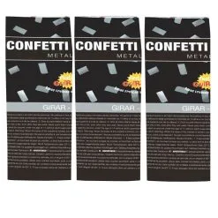 Don Disfraz Pack 3 Silberne Konfettikanonen