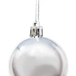 Don Disfraz Pack 6 Glänzende Silberkugeln