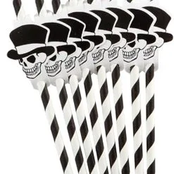 Don Disfraz Strohhalme Totenkopf