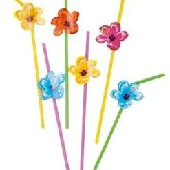 Don Disfraz Strohhalme Mit Hawaii-Blumen