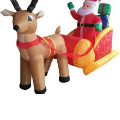 Don Disfraz Aufblasbarer Weihnachtsmann Mit Schlitten LED