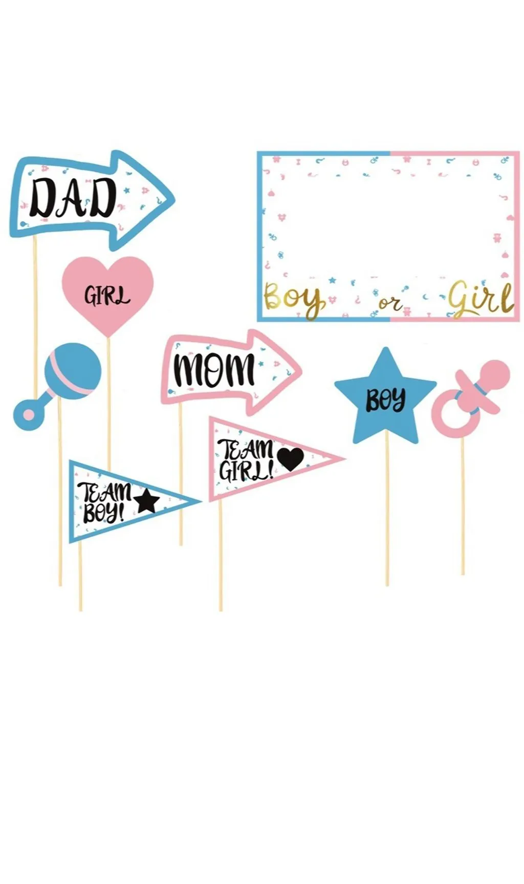 Don Disfraz Baby Geschlecht Offenbaren Photocall-Set 3 Don Disfraz Baby Geschlecht Offenbaren Photocall-Set